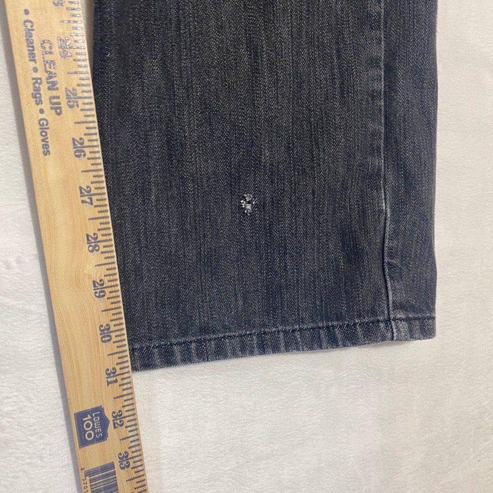Crown Holder Imperial Brand Mens Faded Black Jeans Velvet Studded Pockets 34x31 - Picture 13 of 16